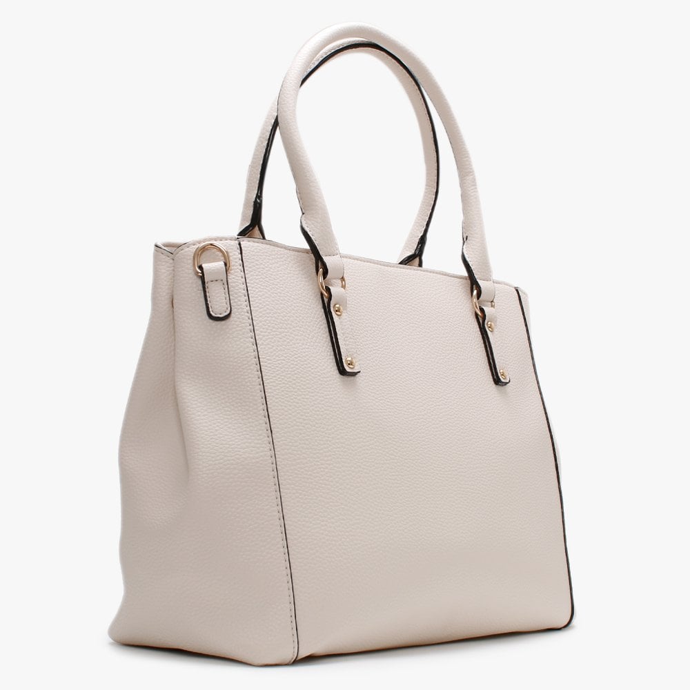 Lilo Beige Pebbled Tote Bag