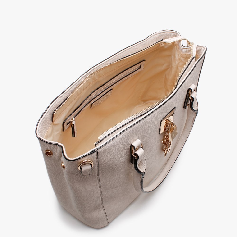 Lilo Beige Pebbled Tote Bag