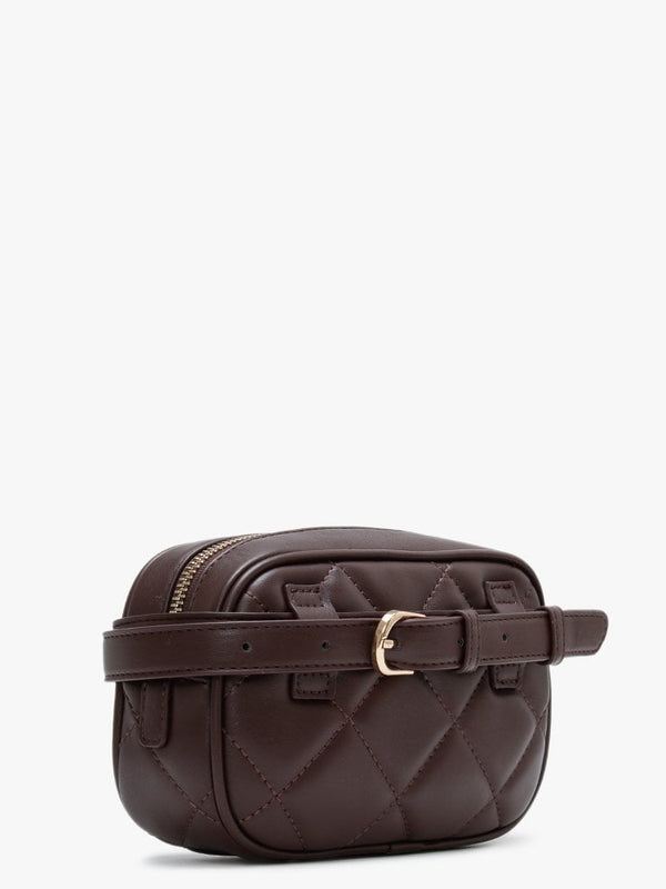 Ocarina Brown Quilted Chain Strap Belt Bag