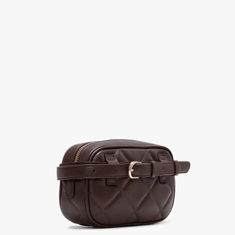 Ocarina Brown Quilted Chain Strap Belt Bag