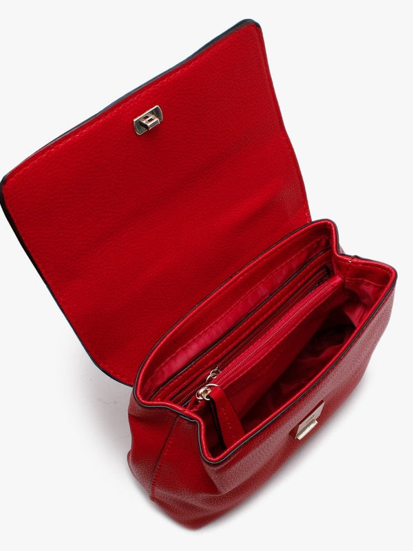 Note Red Foldover Cross-Body Bag
