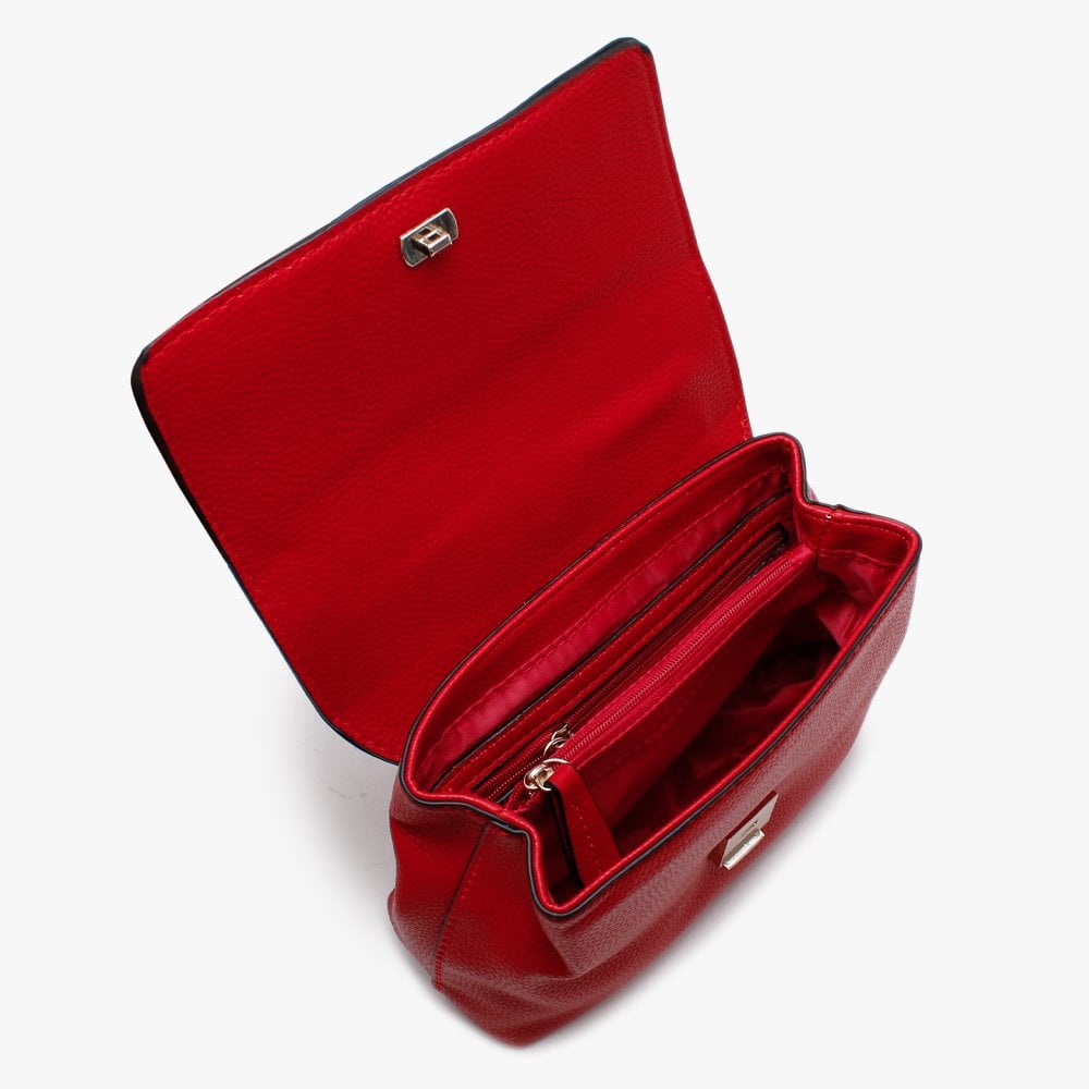 Note Red Foldover Cross-Body Bag