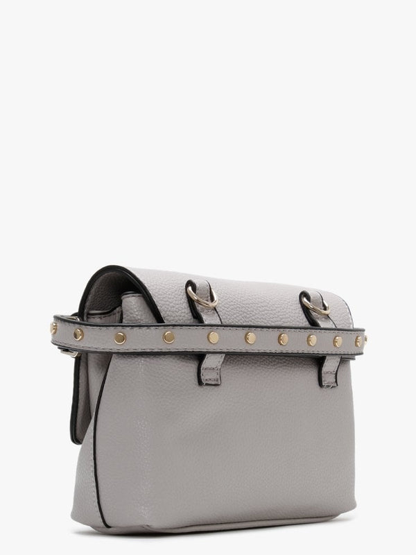 Note Grey Foldover Cross-Body Bag