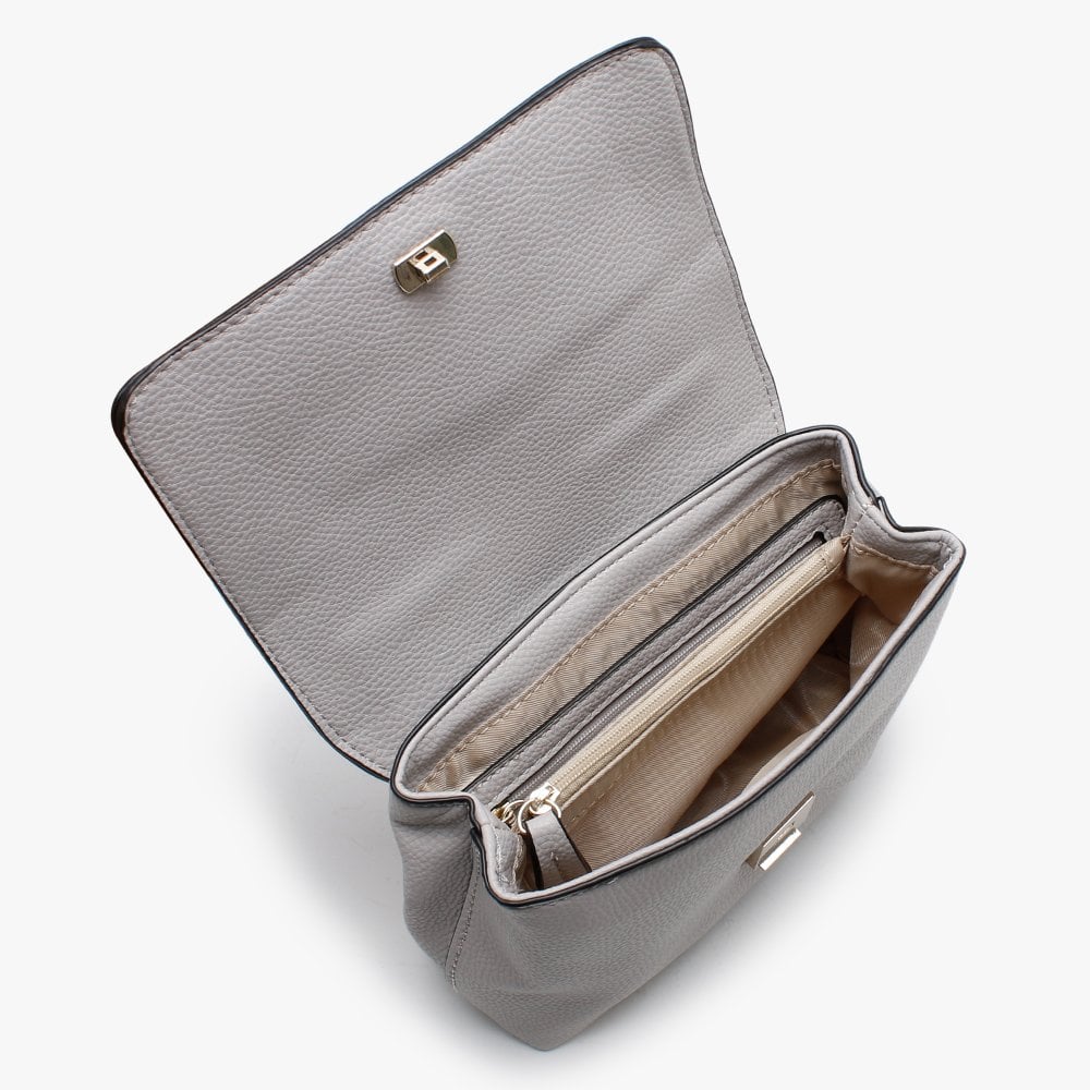 Note Grey Foldover Cross-Body Bag
