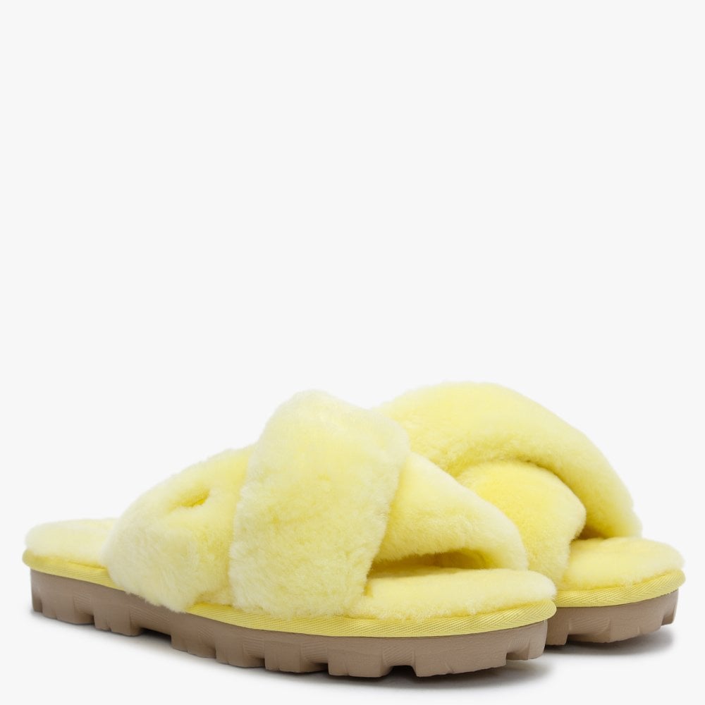 Fuzzette Margarita Shearling Cross Over Slippers
