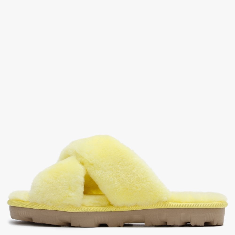 Fuzzette Margarita Shearling Cross Over Slippers