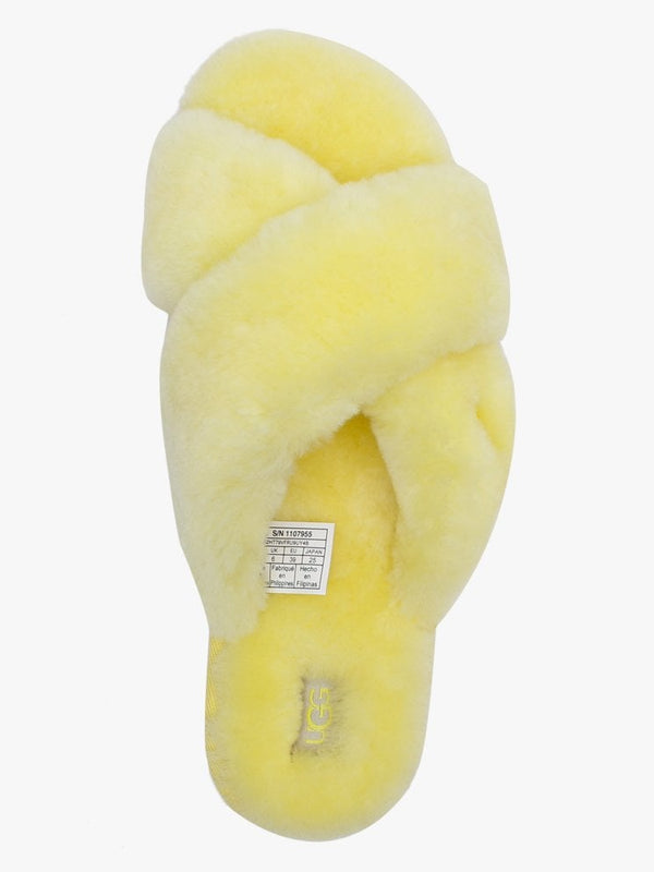 Fuzzette Margarita Shearling Cross Over Slippers