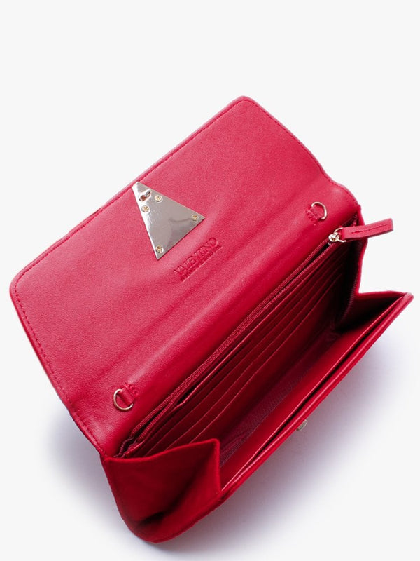Flash Red Suedette Clutch Bag