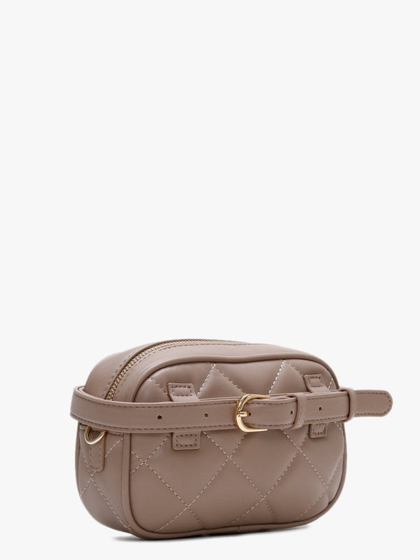 Ocarina Taupe Quilted Chain Strap Belt Bag