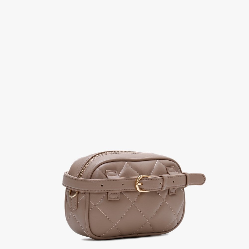 Ocarina Taupe Quilted Chain Strap Belt Bag