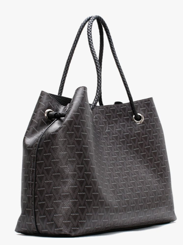 Corsair Black Repeat Logo Reversible Shopper Bag