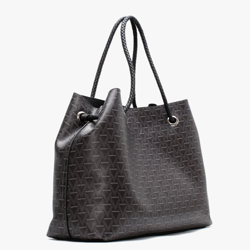 Corsair Black Repeat Logo Reversible Shopper Bag