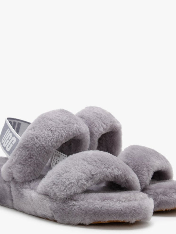 Fluff Oh Yeah Soft Amethyst Sheepskin Sliders