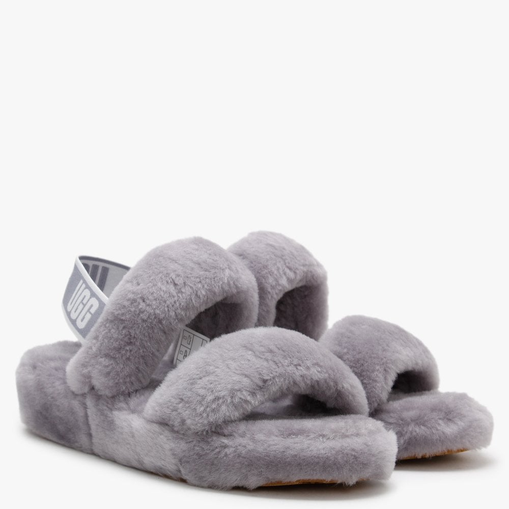 Fluff Oh Yeah Soft Amethyst Sheepskin Sliders