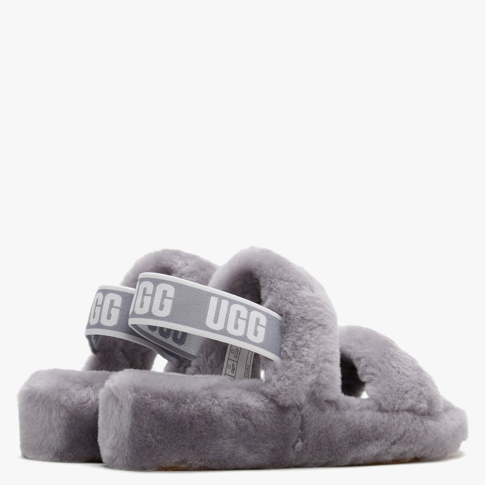 Fluff Oh Yeah Soft Amethyst Sheepskin Sliders