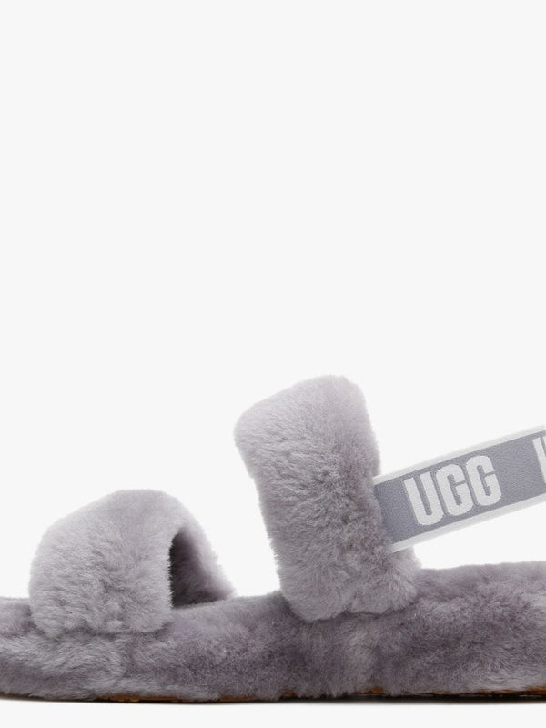 Fluff Oh Yeah Soft Amethyst Sheepskin Sliders