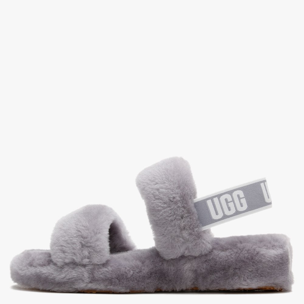 Fluff Oh Yeah Soft Amethyst Sheepskin Sliders