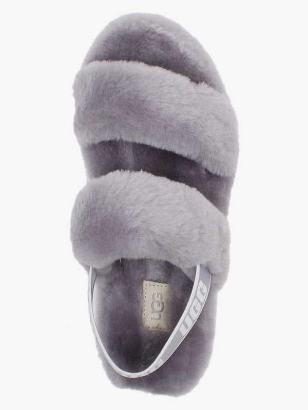 Fluff Oh Yeah Soft Amethyst Sheepskin Sliders
