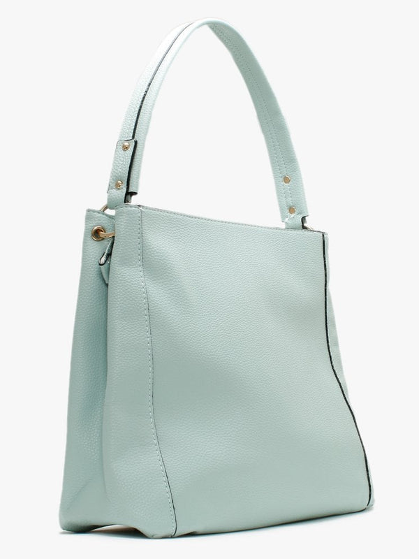 Lilo Locket Duck Egg Pebbled Shoulder Bag