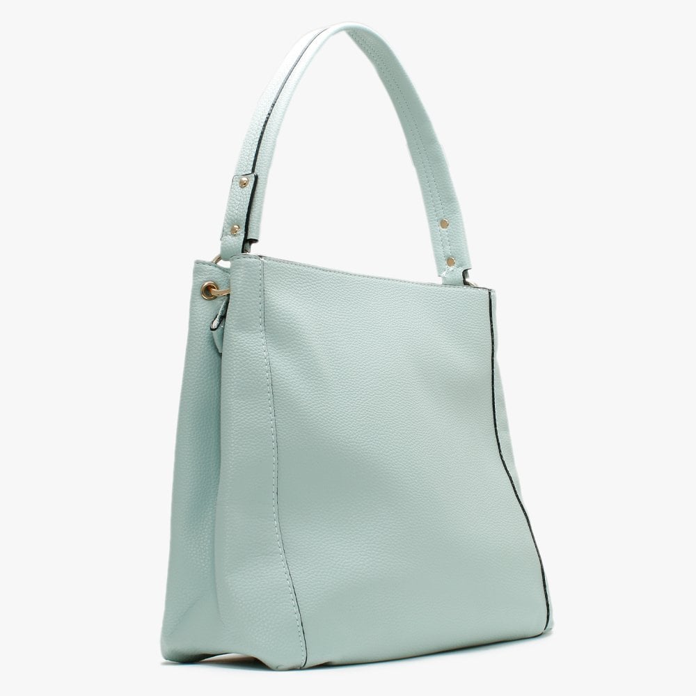 Lilo Locket Duck Egg Pebbled Shoulder Bag