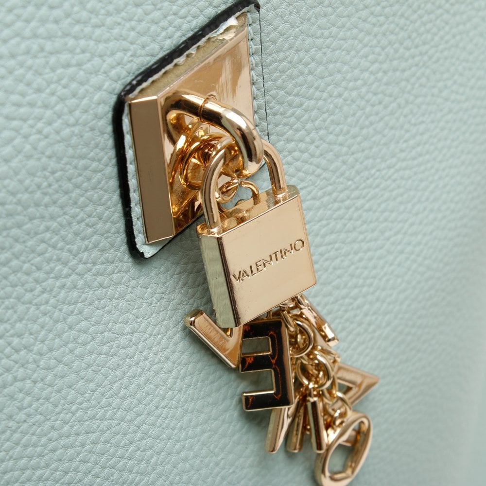 Lilo Locket Duck Egg Pebbled Shoulder Bag