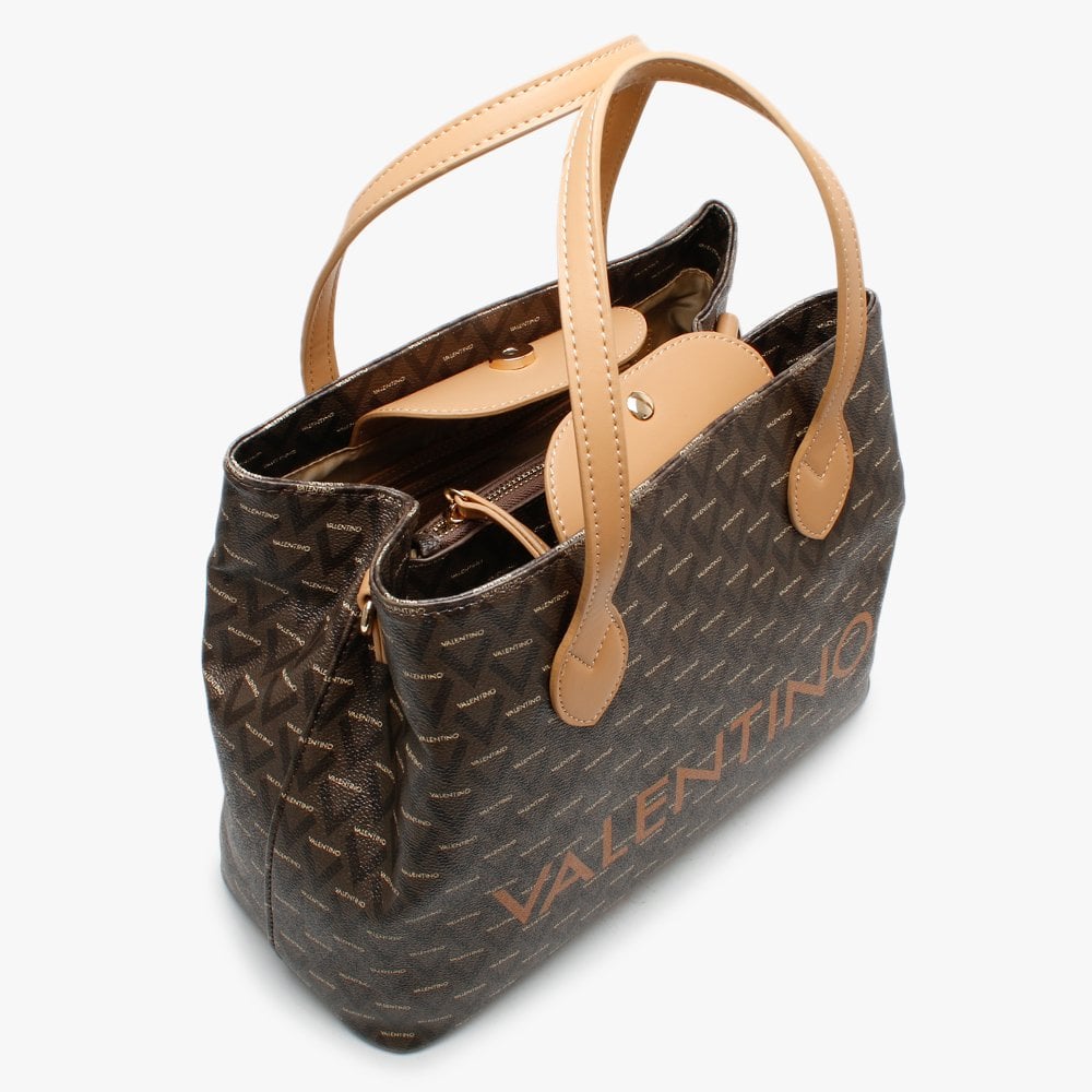 Liuto Tan Repeat Logo Shopper Bag