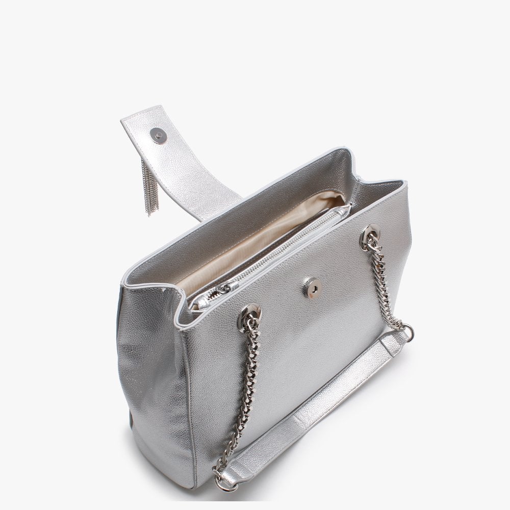 Divina Grey Pebbled Tote Bag
