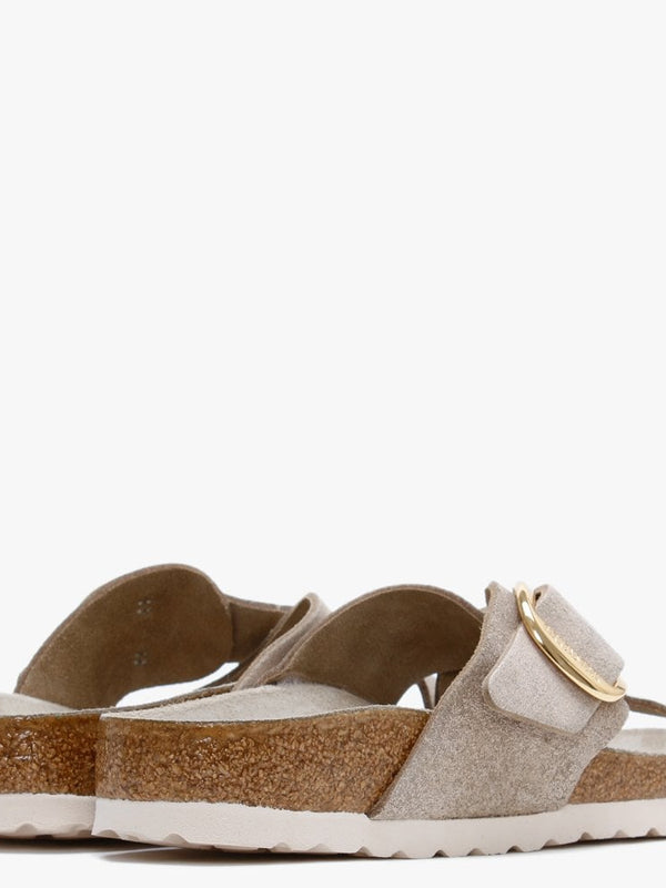 Siena Big Buckle Washes Metallic Rose Gold Leather Mules