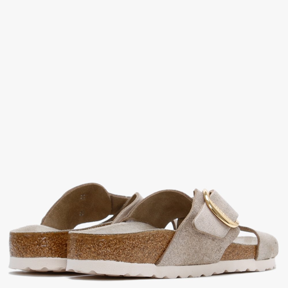 Siena Big Buckle Washes Metallic Rose Gold Leather Mules