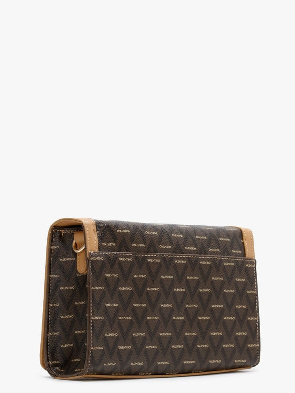 Liuto Tan Repeat Logo Cross-Body Bag