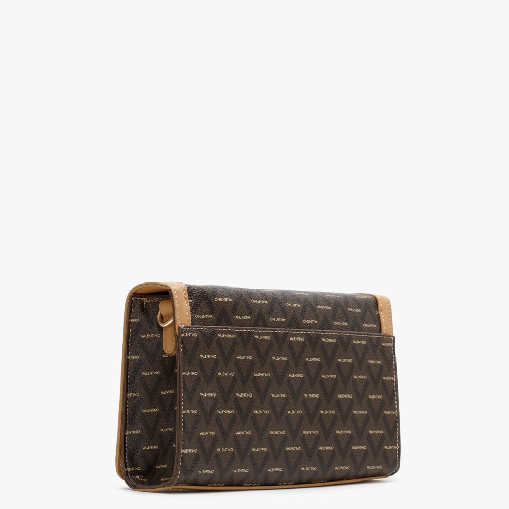 Liuto Tan Repeat Logo Cross-Body Bag