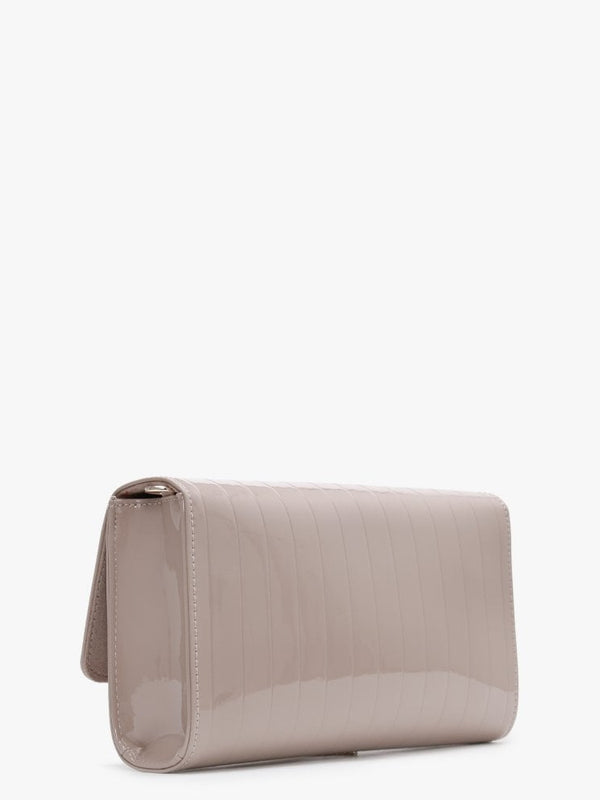 Bongo Taupe Patent Pochette Bag