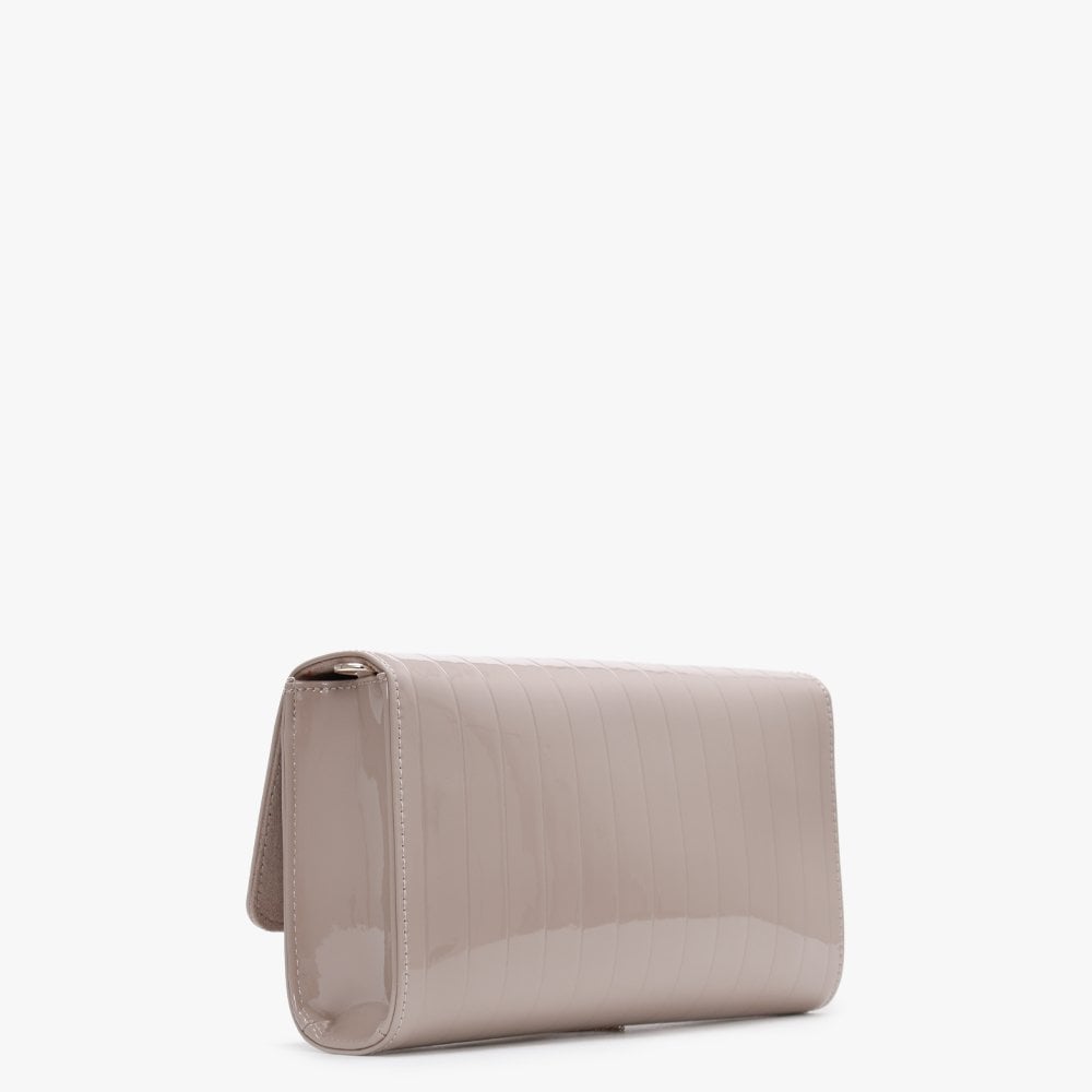 Bongo Taupe Patent Pochette Bag