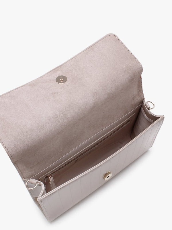 Bongo Taupe Patent Pochette Bag