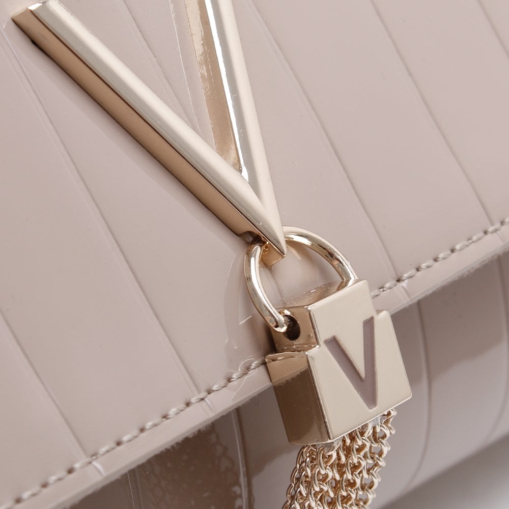 Bongo Taupe Patent Pochette Bag