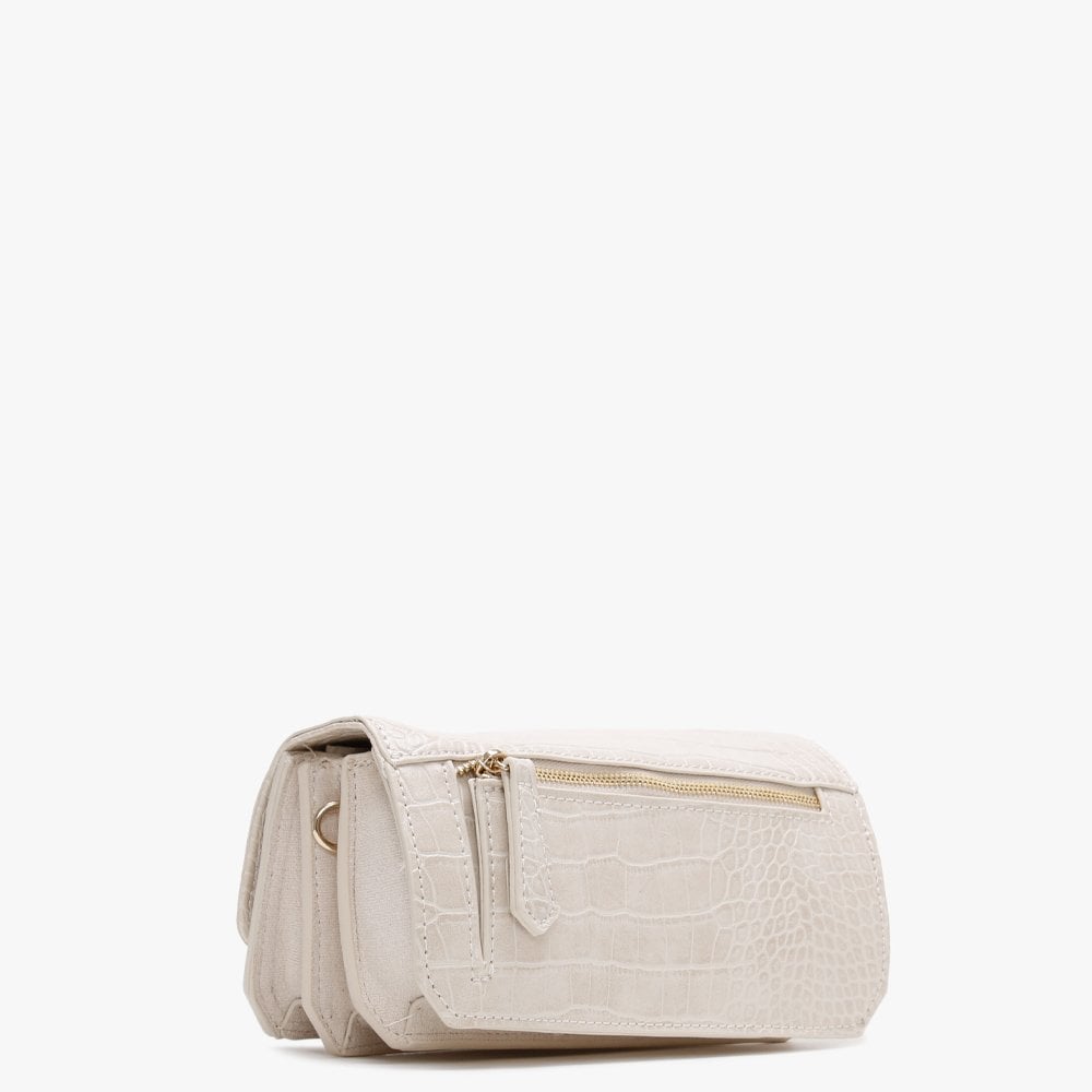 Summer Memento Ecru Moc Croc Clutch Bag