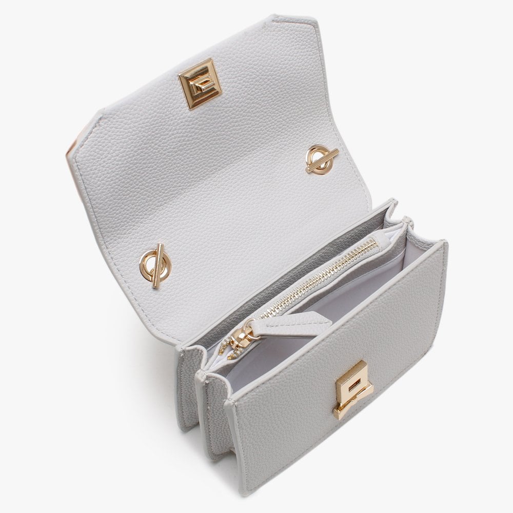 Pattina White Pebbled Shoulder Bag