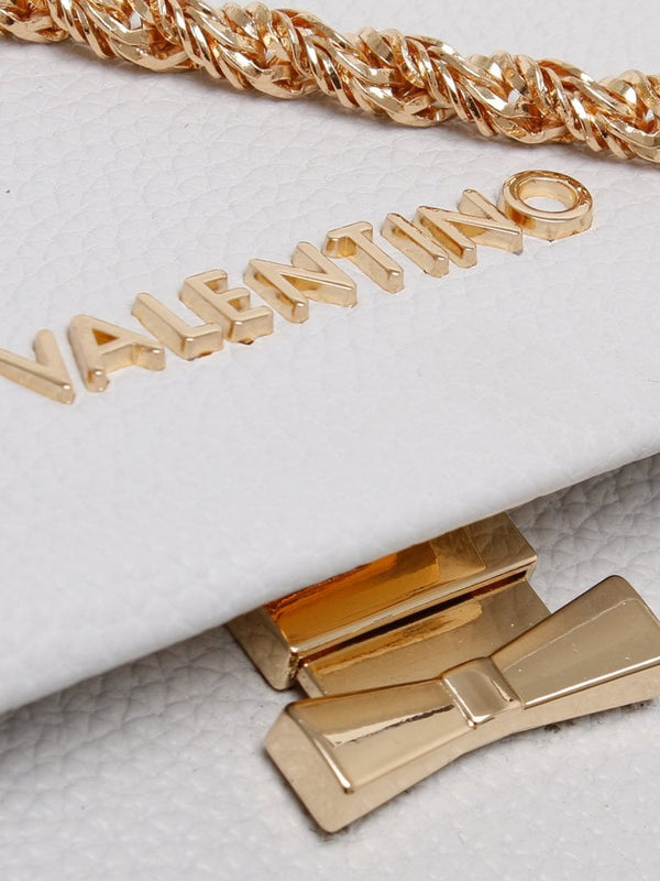 Pattina White Pebbled Shoulder Bag