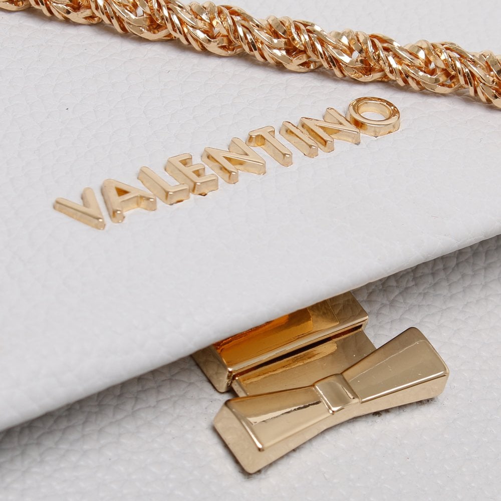 Pattina White Pebbled Shoulder Bag