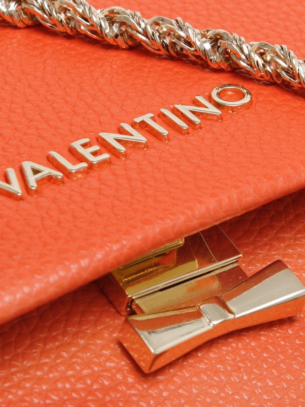 Pattina Orange Pebbled Shoulder Bag