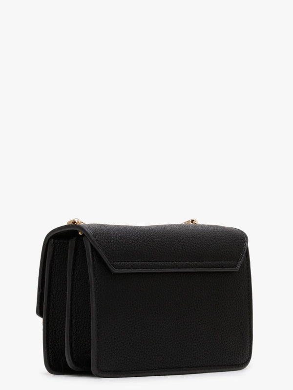 Pattina Black Pebbled Shoulder Bag