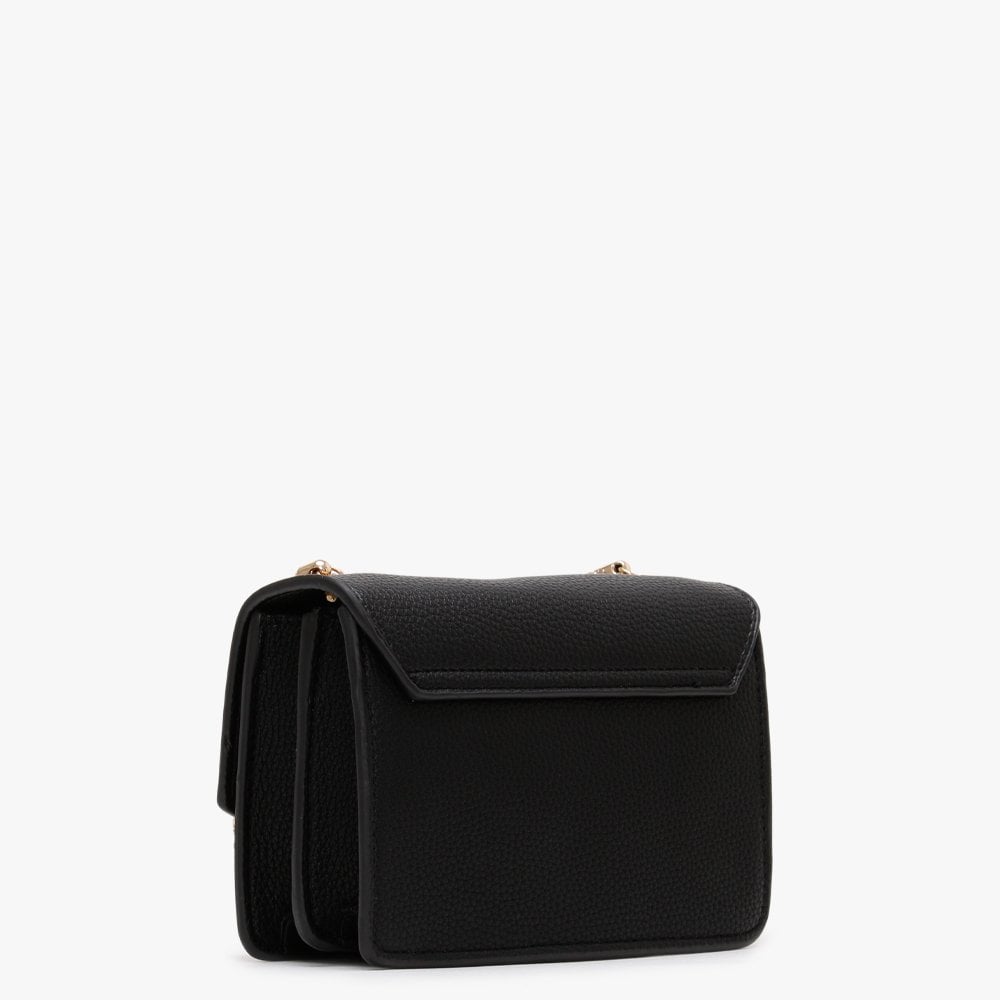 Pattina Black Pebbled Shoulder Bag