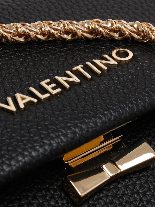 Pattina Black Pebbled Shoulder Bag