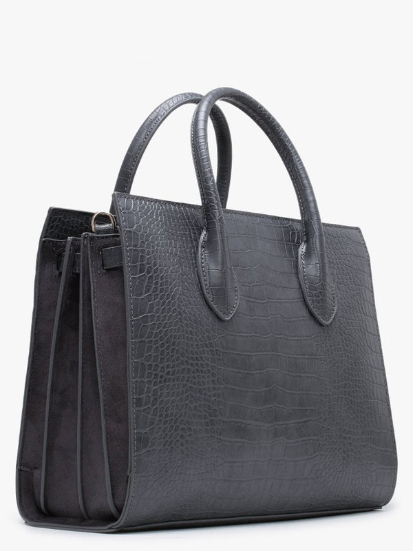 Summer Memento Grey Moc Croc Tote Bag