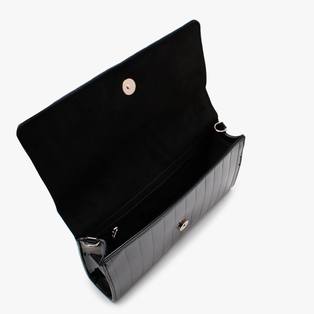 Bongo Black Patent Pochette Bag