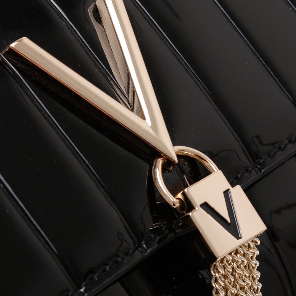 Bongo Black Patent Pochette Bag