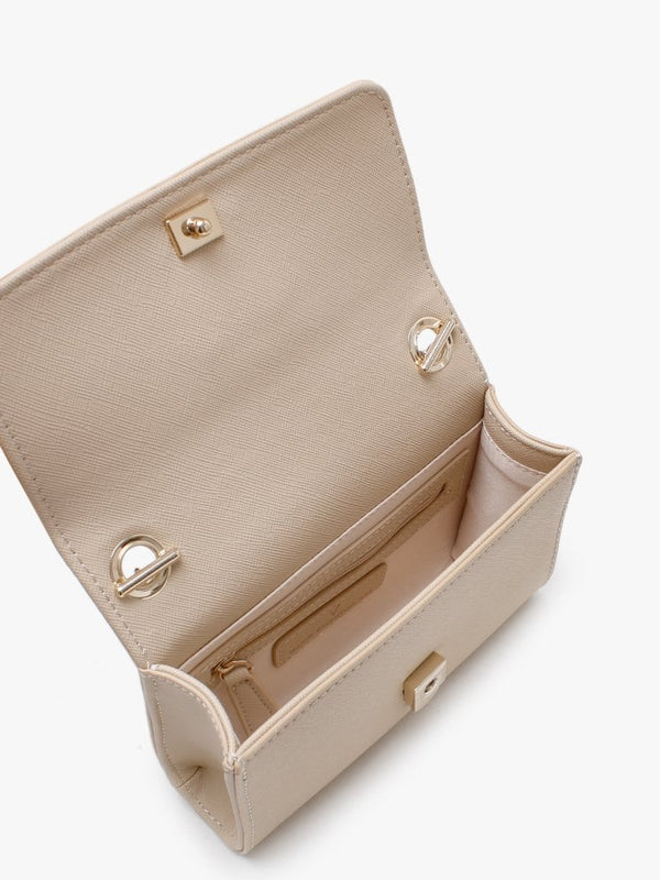 Divina Beige Saffaino Shoulder Bag
