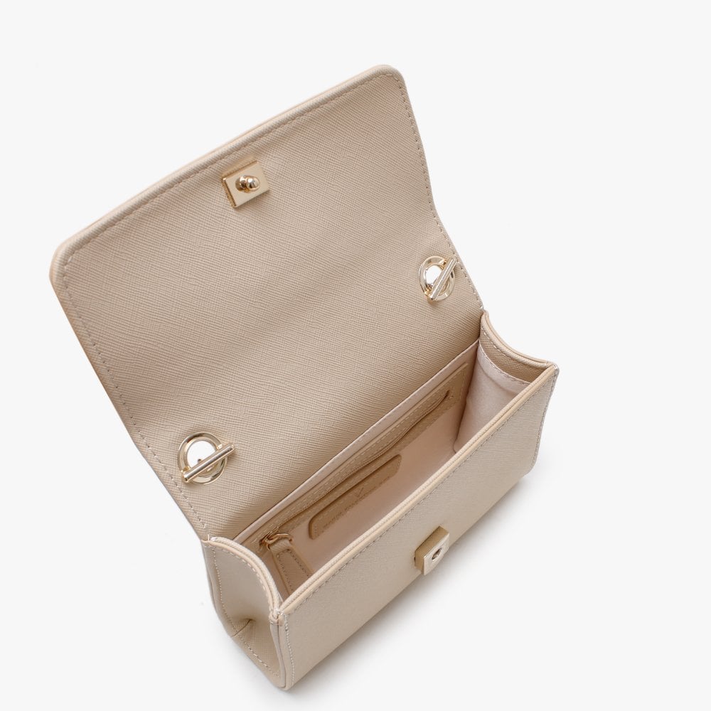 Divina Beige Saffaino Shoulder Bag