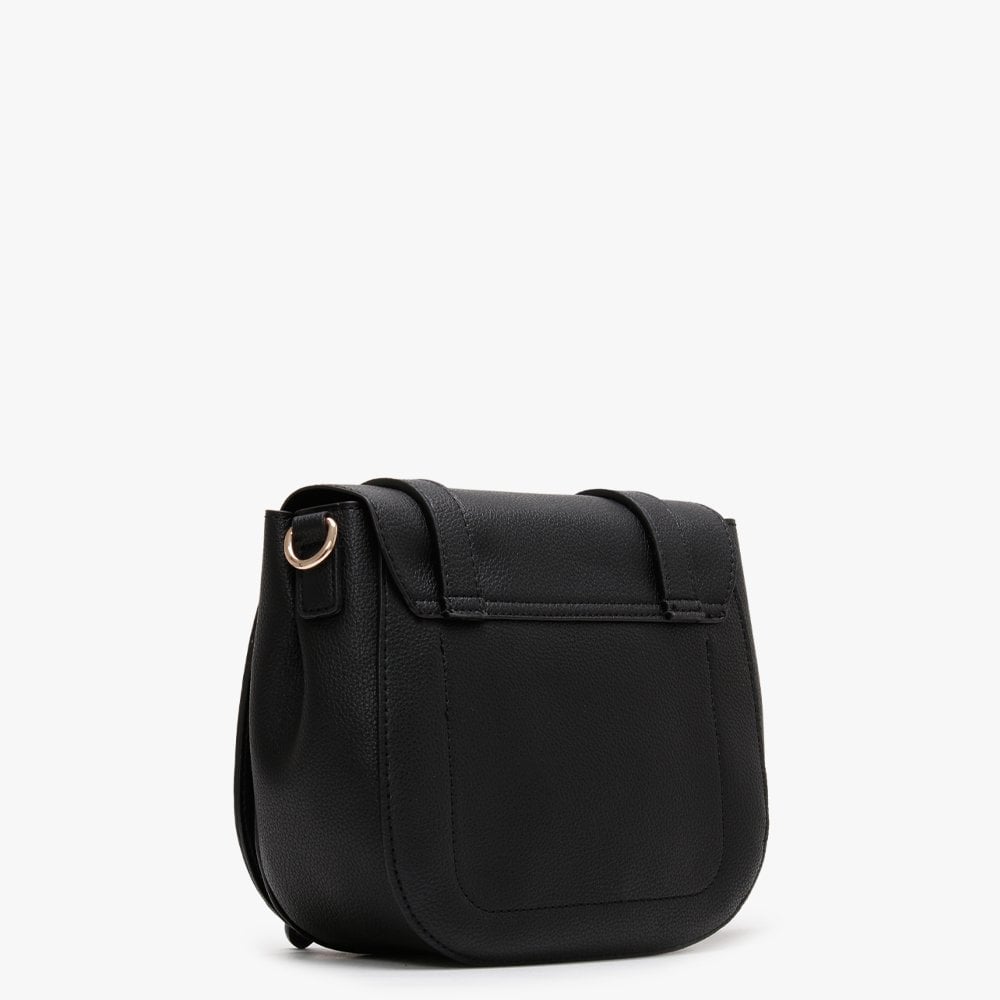 Alma Black Pebbled Satchel Bag