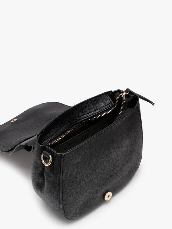 Alma Black Pebbled Satchel Bag